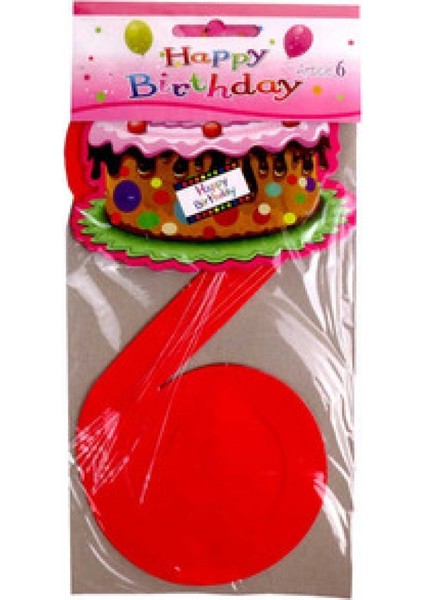 Orta Süs Yukardan Asmalı Happybırthday Pk:6 modelleri