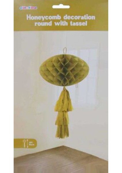 Süs Petek Modeli Püsküllü 25x85 Cm Altın Pk:1 fiyatları