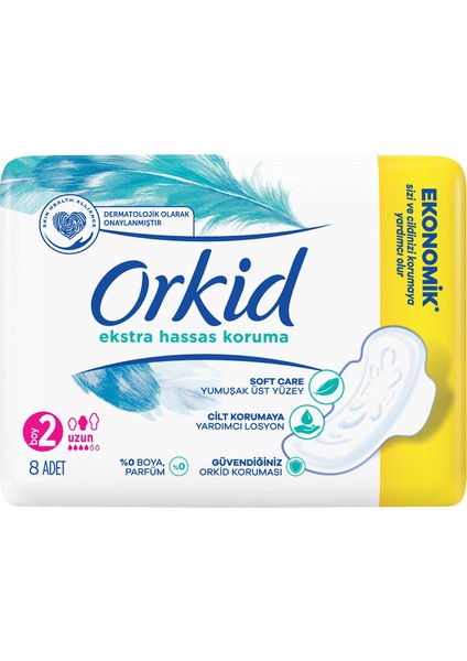 Extra Hassas Koruma Uzun Ekonomik Paket 8 Ped indirimleri