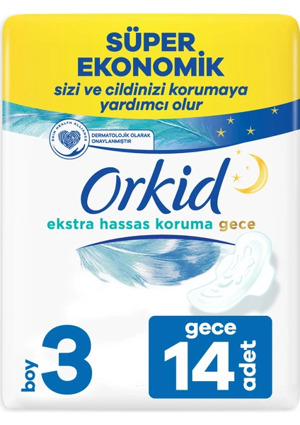 Extra Hassas Koruma Gece Süper Ekonomik Paket 14 Ped