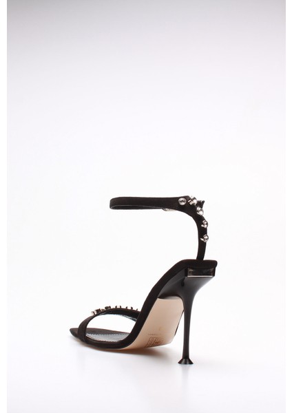 Plus Siyah Suet Taşlı Kadın Topuklu fırsatları