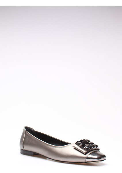 Plus Platin Kırışık Rugan Kadın Babet modelleri