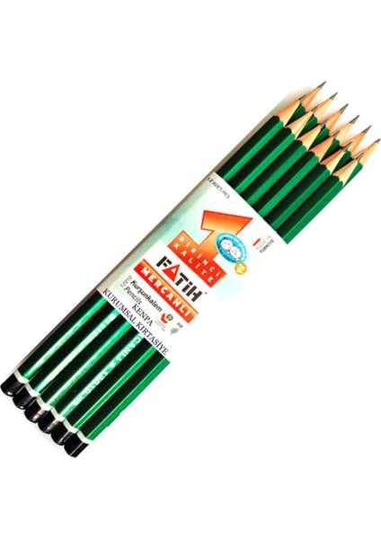 Mercanlı Kurşun Kalem Gövde 12'li Yeşil