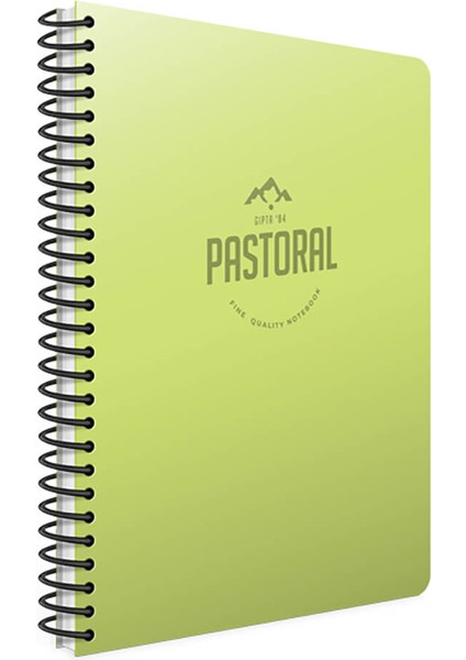 Pastoral Spiralli Pp Kapak Defter A4 72 Yaprak Kareli Pastel S