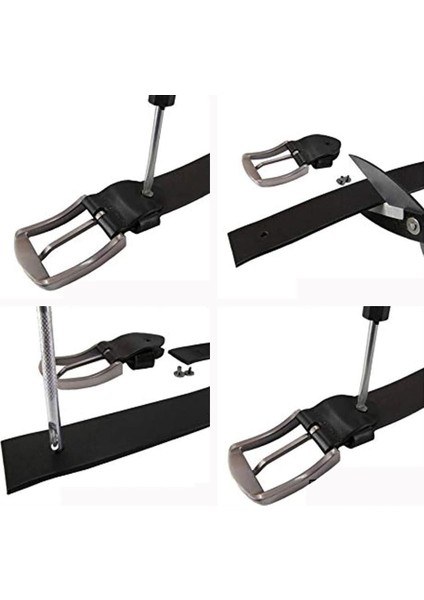 Erkek Deri Kemer Siyah Dikişli 4 cm modelleri