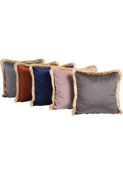 Kadife Püskül Dekoratif Kırlent modelleri