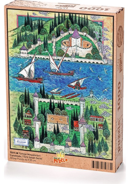 Türkiye Minyatürleri - Çanakkale - Nusret Çolpan Ahşap Puzzle 1000 Parça