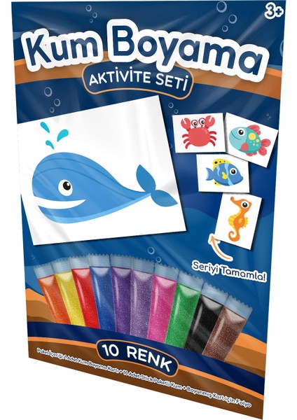 Sevimli Balina Kum Boyama Aktivite Seti