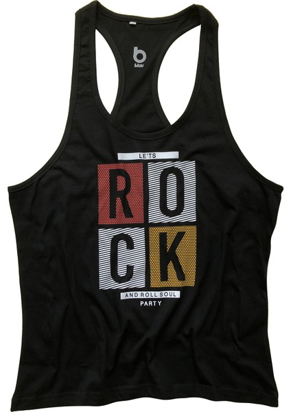Fitness Gym Tank Top Sporcu Atleti Rock