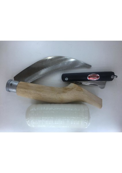 Bahçe 3 Parça Set Fidan Aşı Bıçağı Silikonlu Aşı Bandı Bursa Bağ Bıçağı