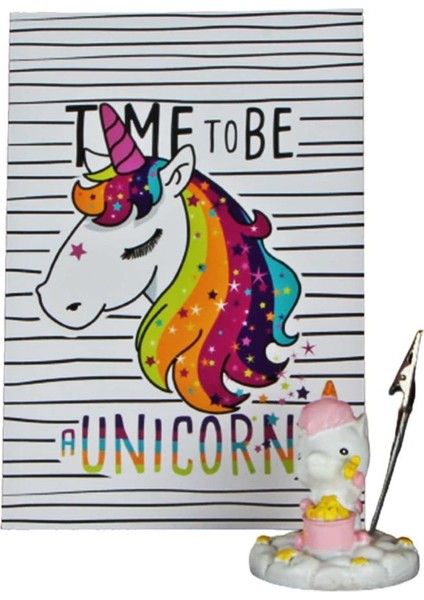 Unicorn 2 Li Set Unicorn Notluk Unicorn Temalı Çizgisiz Defter