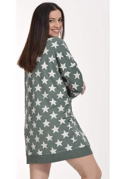 Yıldız Baskılı Hırka - Yeşil Yeşil - Xs indirimleri