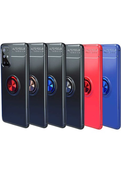 Samsung Galaxy S20 Plus Kılıf Kamera Çıkıntılı Renkli Yüzüklü Standlı Mıknatıslı Kapak (Ravel) modelleri