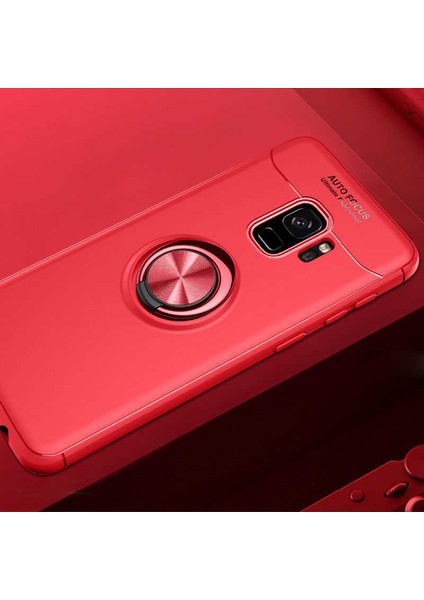 - Galaxy S9 - Kılıf Yüzüklü Auto Focus Ravel Karbon Silikon Kapak