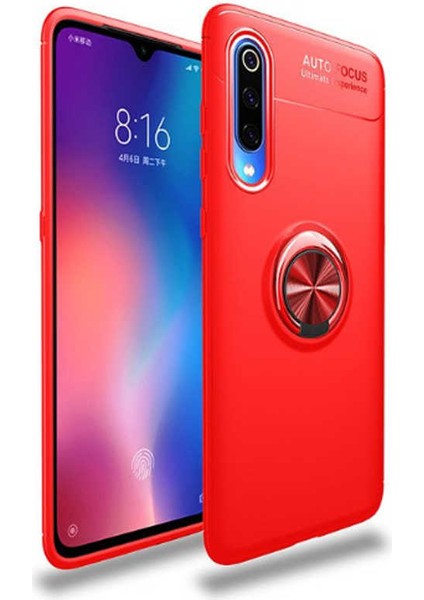 - Xiaomi Mi 9 - Kılıf Yüzüklü Auto Focus Ravel Karbon Silikon Kapak