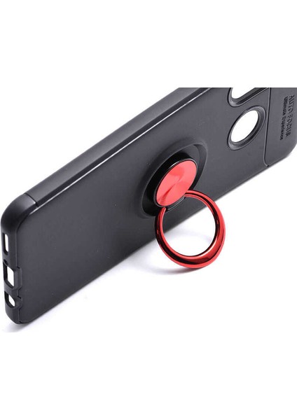 Huawei P30 Lite Kılıf Kamera Çıkıntılı Renkli Yüzüklü Standlı Mıknatıslı Kapak (Ravel) fırsatları