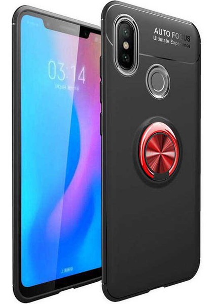 - Xiaomi Mi 6x / Mi A2 Uyumlu Kılıf Yüzüklü Auto Focus Ravel Karbon Silikon Kapak