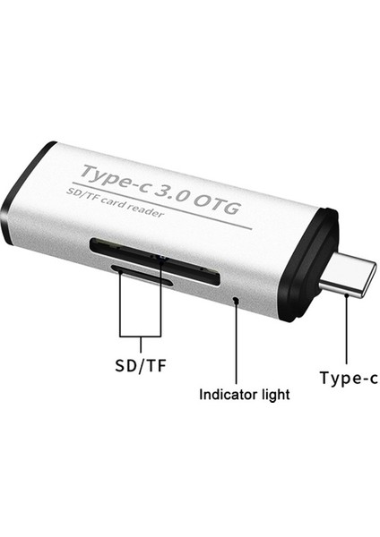 USB 3.0 Type-C Kart Okuyucu 3in1 USB OTG SD TF MicroSD Kart Okuyucu