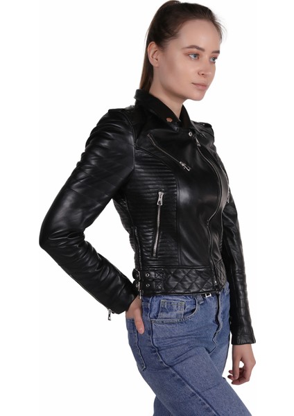 Melissa Model Kadın Siyah Hakiki Deri Ceket indirimleri