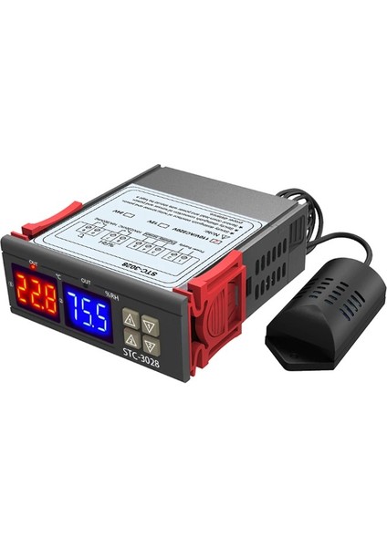 STC-3028 Dijital Sıcaklık Nem Ölçer 220V 10A Termostat Çift Ekran Kuluçka Termometre