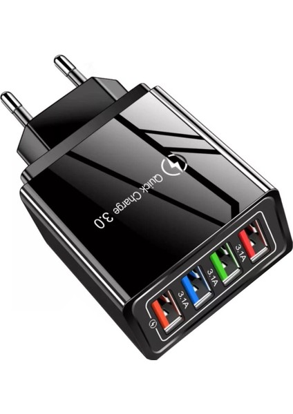 A6 Universal Çoklu Şarj Adaptörü 4 Port 48 W