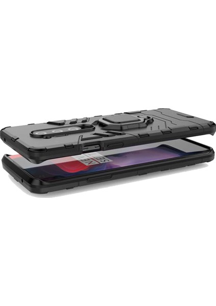 Oneplus 8 Pro Batman Serisi Yüzük Standlı Armor Kılıf - Siyah modelleri