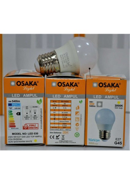 6W E27 LED Top Ampul Günışığı 5li Paket