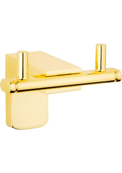 Tema Premium Ikili Askı Banyo Askılığı Bornozluk Paslanmaz Altın