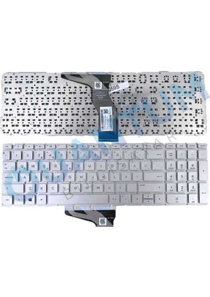 Hp 15-BS113NT Gümüş Muadil Klavye