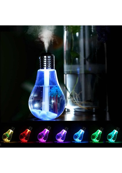 Ampul Şeklinde LED Işıklı Hava Nemlendirici 400 ml Su Hazneli Şık Tasarım ve Konfor modelleri