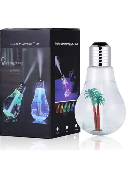 Ampul Şeklinde LED Işıklı Hava Nemlendirici 400 ml Su Hazneli Şık Tasarım ve Konfor fırsatları