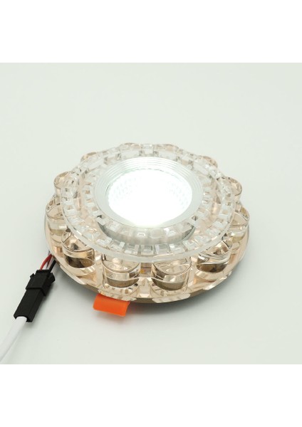 Inci Kristal Sıva Altı LED Spot Armatür 5W+5W Beyaz Gün Işığı 3 Kademe