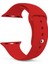 Apple Watch Uyumlu 38MM Silikon Kordon 38 mm Kayış Seri 1-2-3 Kırmızı 1
