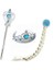 Frozen Taç Set 3'lü Mavi Asa, Taç, Saç Toka 1