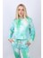 Kadın Crop Yeşil Batik Sweatshirt 2