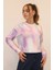 Kadın Crop Pembe Batik Sweatshirt 1