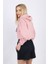 Kadın Pembe Crop Sweatshirt 3