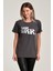 Baskılı Kısa Kol T-Shirt Gri - S 1