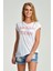 Dream Team Baskılı Flamlı Düşük Kısa Kol T-Shirt Beyaz - Xs 1