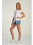 Dream Team Baskılı Flamlı Düşük Kısa Kol T-Shirt Beyaz - Xs 5