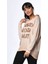 Baskılı Uzun Kollu T-Shirt - Turuncu Turuncu - S 3