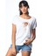 Ul Tüy Baskılı Kısa Kollu T-Shirt - Beyaz Beyaz - S 3