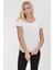 Soft Triko Görünümlü Kısa Kol T-Shirt - Beyaz Beyaz - S 1