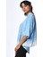 Sprey Baskı Sırtı Çapraz T-Shirt - Mavi Batik Mavi - S 3
