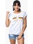 Alman Bayrağı Baskılı Kısa Kollu T-Shirt - Beyaz Beyaz - M 1