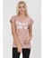 #don't Tag Me Baskılı Kısa Kol T-Shirt - Pudra Pudra - M 1
