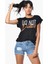 Baskılı Kısa Kollu T-Shirt - Siyah Siyah - M 1