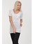 Cepli Ipek Jersey Kısa Kol T-Shirt - Beyaz Beyaz - S 1