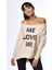 Önü Pul Baskılı Sweatshirt - Deve Tüyü Deve Tüyü - Xs 3