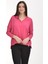 Yaka Detaylı Geniş Kesim Sweatshirt - Fuşya Fuşya - Xs 1